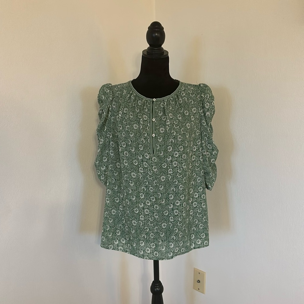 Max Studio 3/4 Sleeve Floral Blouse